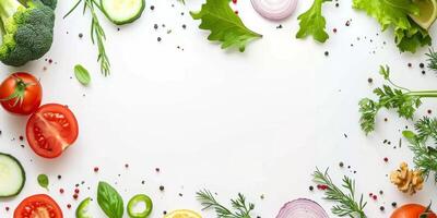 vegetable and fruit on a white background photo