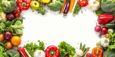 vegetable and fruit on a white background photo