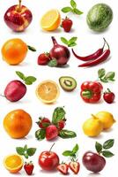 vegetable and fruit on a white background photo