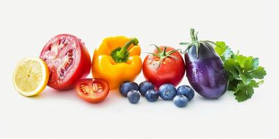 vegetable and fruit on a white background photo