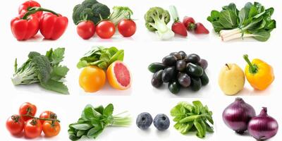 vegetable and fruit on a white background photo