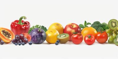 vegetable and fruit on a white background photo