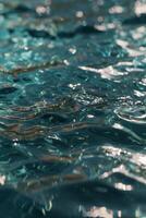 water in the pool close-up photo