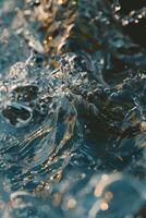 water in the pool close-up photo