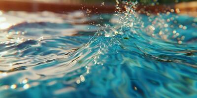 agua en el piscina de cerca foto