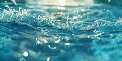 water in the pool close-up photo