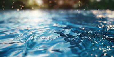 water in the pool close-up photo