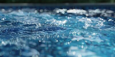 water in the pool close-up photo