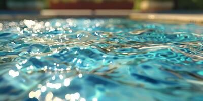 agua en el piscina de cerca foto