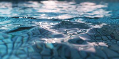 water in the pool close-up photo