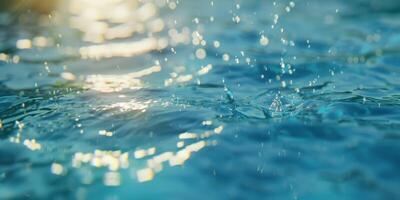 water in the pool close-up photo