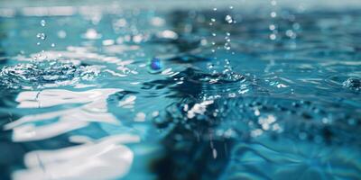 water in the pool close-up photo