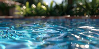 agua en el piscina de cerca foto