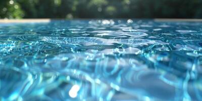 water in the pool close-up photo