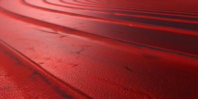 Red running track at the stadium photo