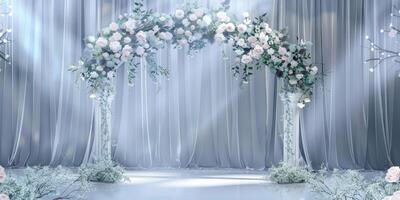 wedding flower arch in nature photo