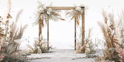 wedding flower arch in nature photo