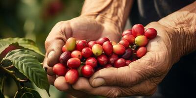 café frijoles en palmas foto