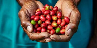 café frijoles en palmas foto