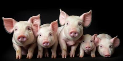 piglets in a pigsty photo