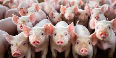 piglets in a pigsty photo