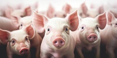 piglets in a pigsty photo