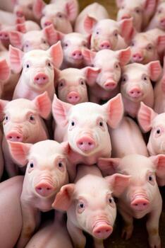 piglets in a pigsty photo