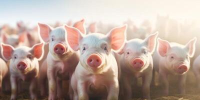 piglets in a pigsty photo