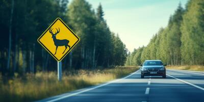 car on the highway photo