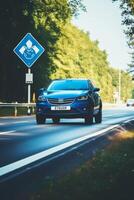 car on the highway photo