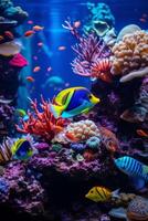 underwater world fish corals photo
