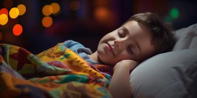 calmly sleeping child photo