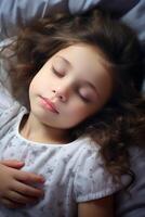 calmly sleeping child photo