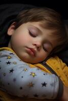 calmly sleeping child photo