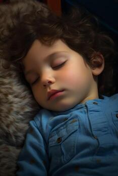 calmly sleeping child photo