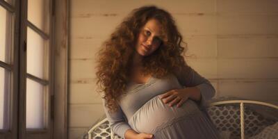 pregnant woman resting photo