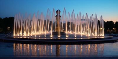 fountain in the city park photo