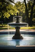 fountain in the city park photo