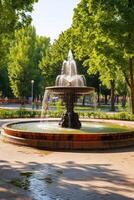 fountain in the city park photo