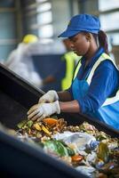 waste sorting and recycling photo