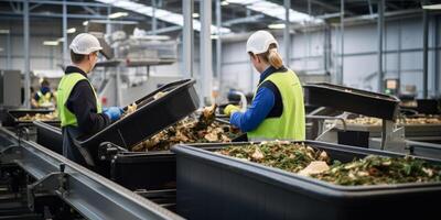 waste sorting and recycling photo