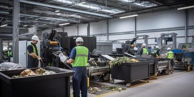 waste sorting and recycling photo
