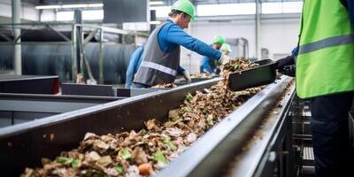 waste sorting and recycling photo