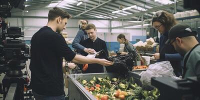 waste sorting and recycling photo