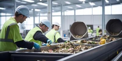 waste sorting and recycling photo