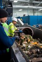 waste sorting and recycling photo