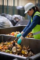 waste sorting and recycling photo