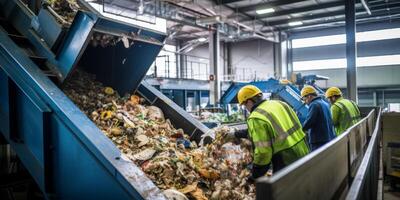 waste sorting and recycling photo