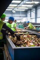 waste sorting and recycling photo