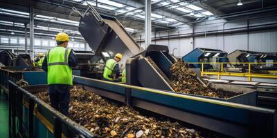 waste sorting and recycling photo